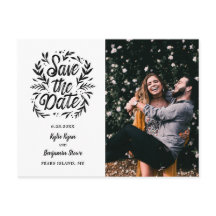 Hochzeit Speichern Sie das Date Foto Calligraphy B