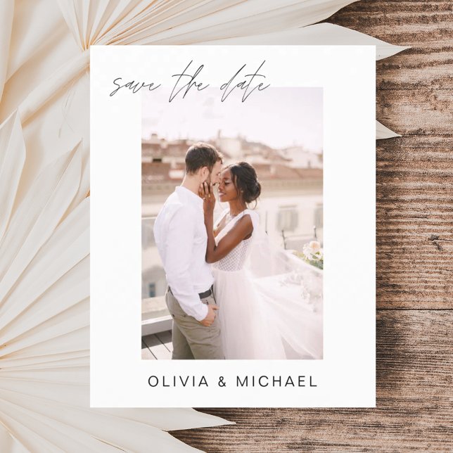 Hochzeit Speichern Sie das Date-Foto Minimalistisc Save The Date (Von Creator hochgeladen)