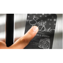 Hochzeit speichern Sie das Date Mason Jars String 