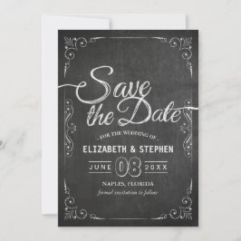 Hochzeit speichern Sie das Datum Black Gold Script Save The Date