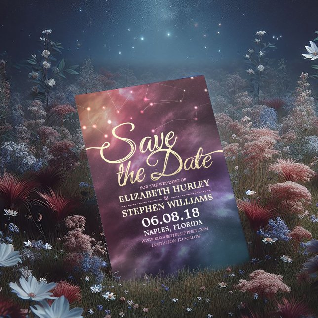 Hochzeit speichern Sie das Datum Chic Star Sky Ste Save The Date (Von Creator hochgeladen)