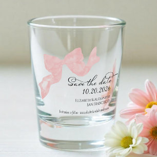 Hochzeit speichern Sie das Datum der Einladung   R Schnapsglas