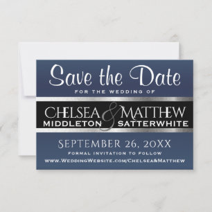 Hochzeit Speichern Sie das Datum dunkelblau und si Save The Date