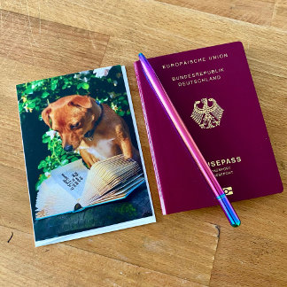 Hochzeit speichern Sie das Datum Einladungen Hund