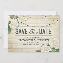 Hochzeit speichern Sie das Datum Hydrangea String Save The Date