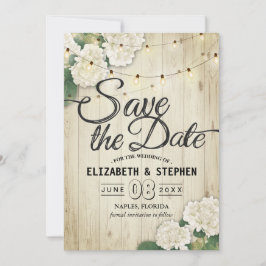 Hochzeit speichern Sie das Datum Hydrangea String Save The Date