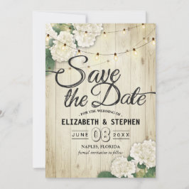 Hochzeit speichern Sie das Datum Hydrangea String  Save The Date