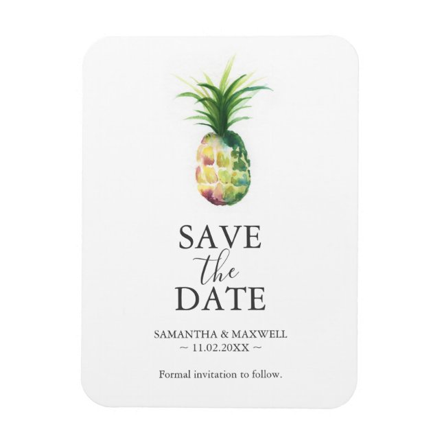 Hochzeit speichern Sie das Datum Magnete Ananas (Vertikal)