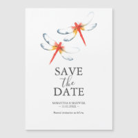Hochzeit speichern Sie das Datum Magnete Red Drago
