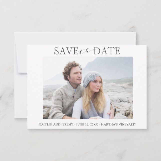 Hochzeit Speichern Sie das Datum mit einer Einladu Save The Date (Vorderseite)