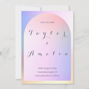 Hochzeit speichern Sie das Datum Pink Lilac Ombre Save The Date