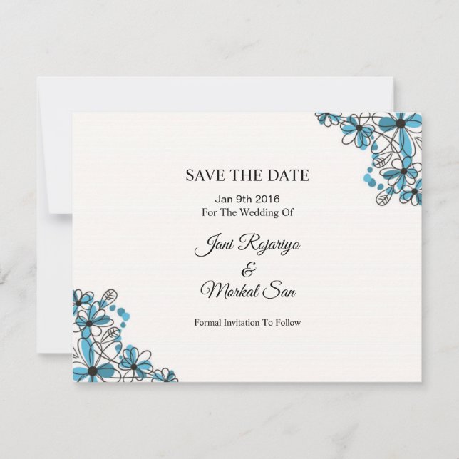 Hochzeit Speichern Sie das Datum PostCard Save The Date (Vorderseite)