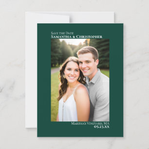 Hochzeit speichern Sie das Datum vertikale Foto Sm Magneteinladung