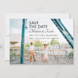 Hochzeit speichern Sie das Foto 4 Einladung