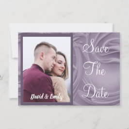Hochzeit Speichern Sie das Foto für alten Lavendel Einladung