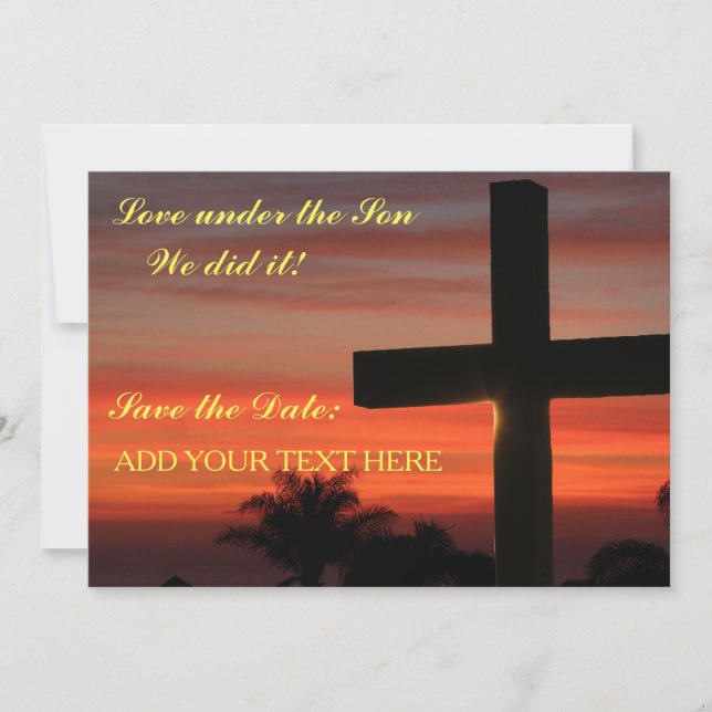 Hochzeit Speichern Sie die Ankündigung Christlich (Vorderseite)