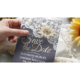 Hochzeit speichern Sie die Datumsgrenze Sonnenblum Save The Date