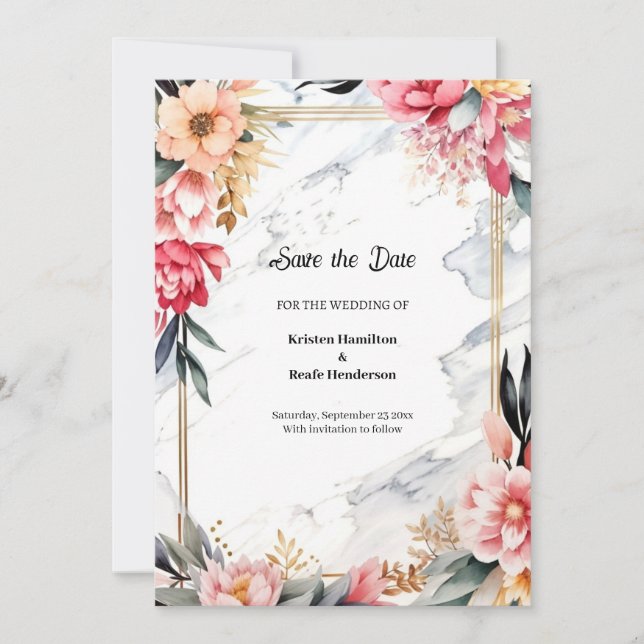 Hochzeit Speichern Sie die Datumskarte Save The Date (Vorderseite)