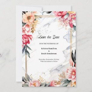 Hochzeit Speichern Sie die Datumskarte Save The Date