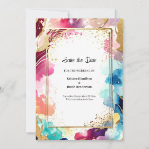 Hochzeit Speichern Sie die Datumskarte Save The Date