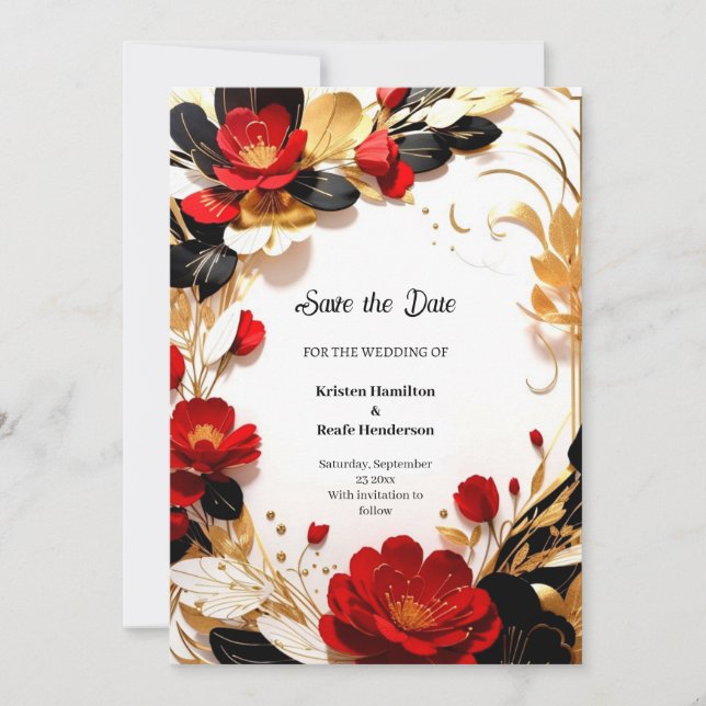 Hochzeit Speichern Sie die Datumskarte Save The Date (Vorderseite)