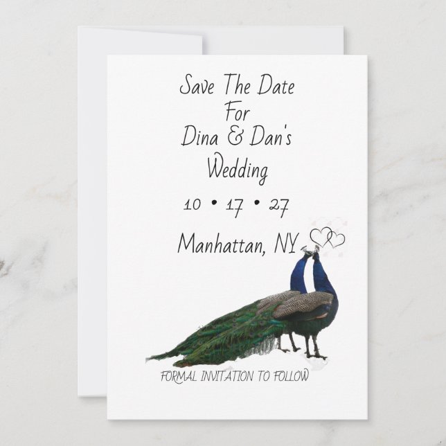 Hochzeit Speichern Sie die Datumskarte Save The Date (Vorderseite)