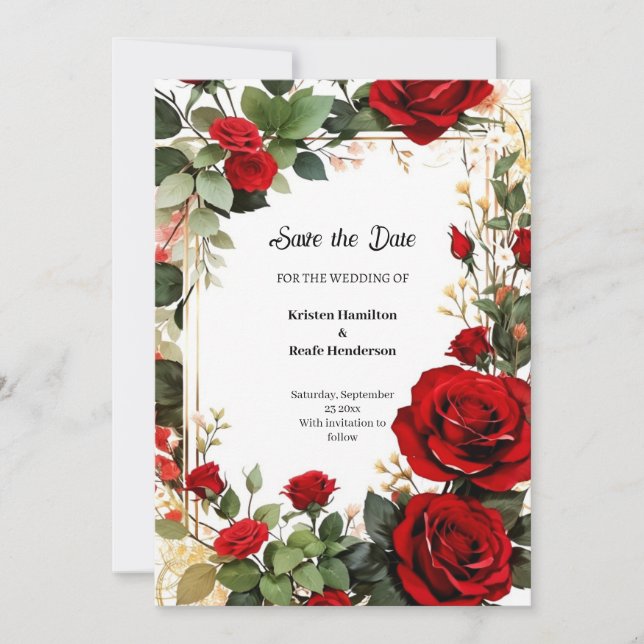 Hochzeit Speichern Sie die Datumskarte Save The Date (Vorderseite)
