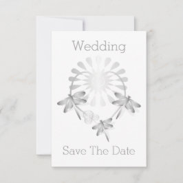 Hochzeit Speichern Sie die Datumskarte Silberdrach Save The Date
