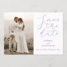 Hochzeit Speichern Sie die Foto Datum Chic Elegant Einladung