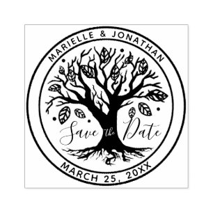 Hochzeit Speichern Sie die Monografie-Namen des Da Gummistempel