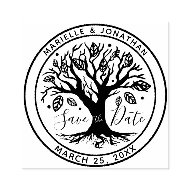 Hochzeit Speichern Sie die Monografie-Namen des Da Gummistempel (Prägung)