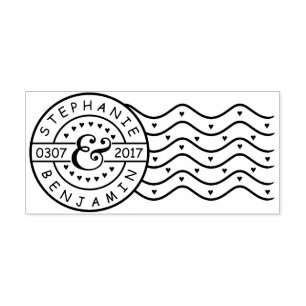 Hochzeit Speichern Sie die Postmarke Datum Namen Permastempel