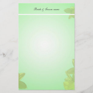 Hochzeit stationär.Gelbe Tulpe-Blume Briefpapier