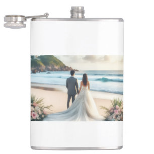 Hochzeit Strand Paare Flachmann