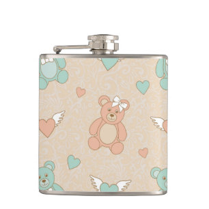 Hochzeit-Teddies Flachmann