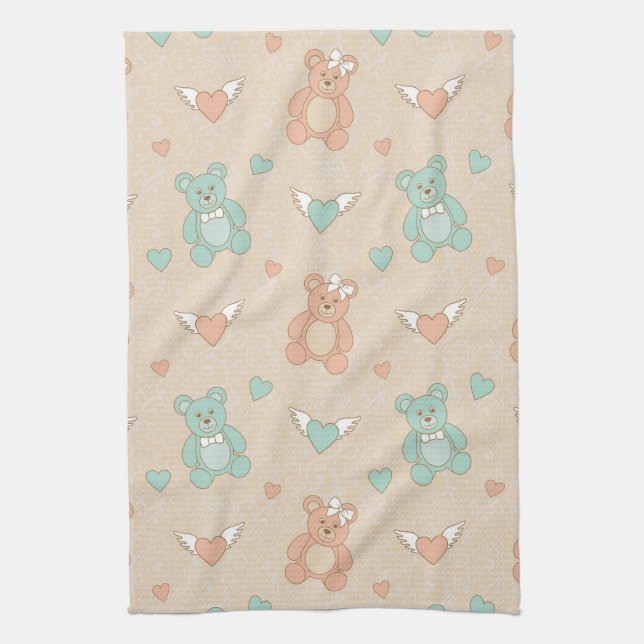 Hochzeit-Teddybären Handtuch (Vertikal)