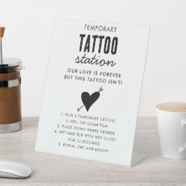 Hochzeit Temporäre Tätowierstation Bar Anleitung  Sockelschild