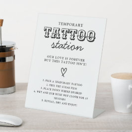 Hochzeit Temporäre Tätowierstation Bar Anleitung  Sockelschild
