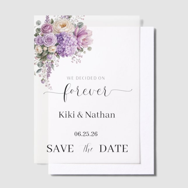 Hochzeit Termin Merkblatt Vellum Overlay (Versetzt)