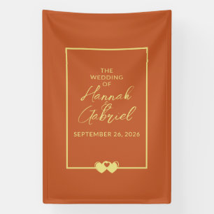 Hochzeit Terracotta und Gold Banner