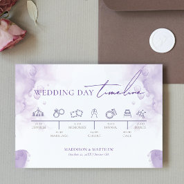 Hochzeit Timeline Lavender Garden Wedding Begleitkarte