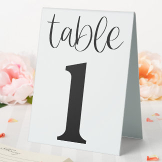 Hochzeit Tischnummer 1 Tischaufsteller