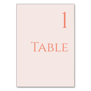 Hochzeit Tischnummer-Blush Tischnummer
