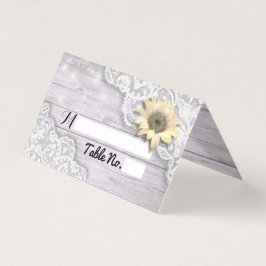 Hochzeit Tischnummer Escort Lace Sonnenblumen Holz