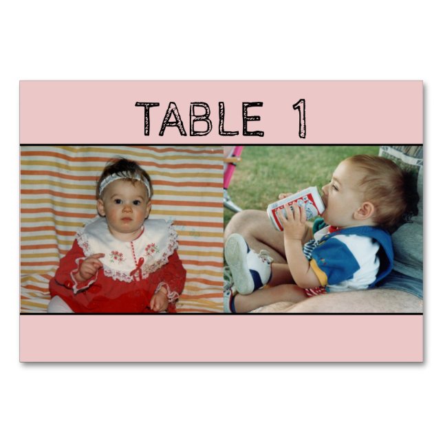 Hochzeit Tischnummer nach Alter (Vorderseite)