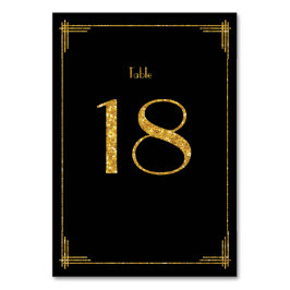 Hochzeit Tischnummern Gold Sequins Art Deco 18
