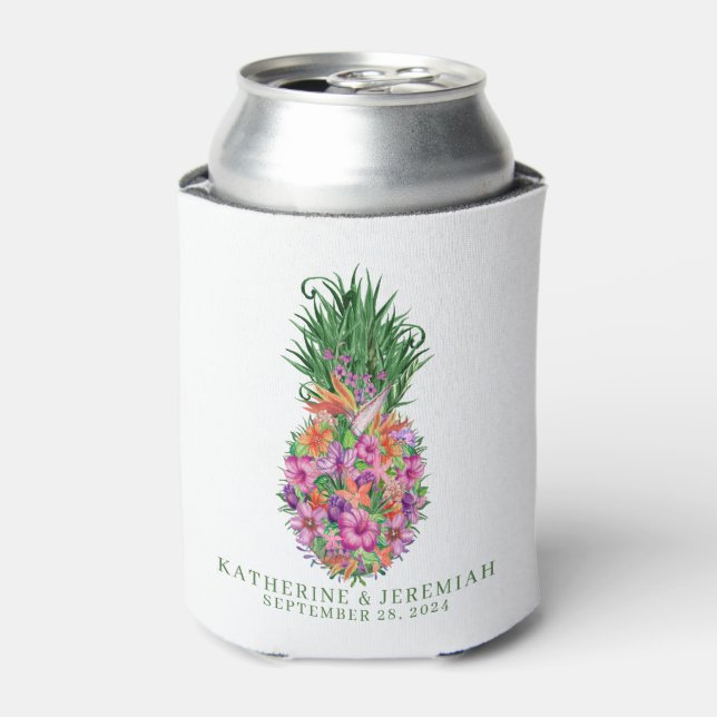 Hochzeit tropischer Ananas Dosenkühler (Kanne Vorderseite)