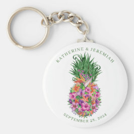 Hochzeit tropischer Ananas Schlüsselanhänger