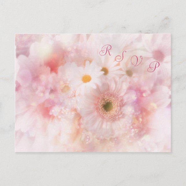 Hochzeit. UAWG. Daisies und Gerbera Postcard Einladungspostkarte (Vorderseite)