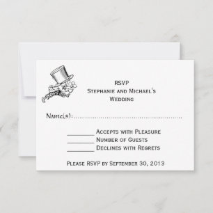 Hochzeit UAWG der Alice im Wunderland-#2 RSVP Karte